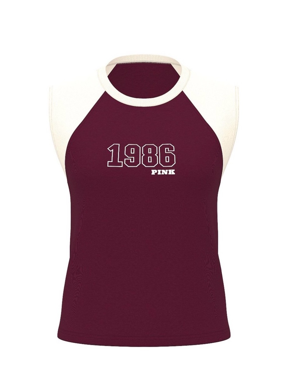 PINK Victoria's Secret 1986 Maroon Raglan Top-Size Small ❤️